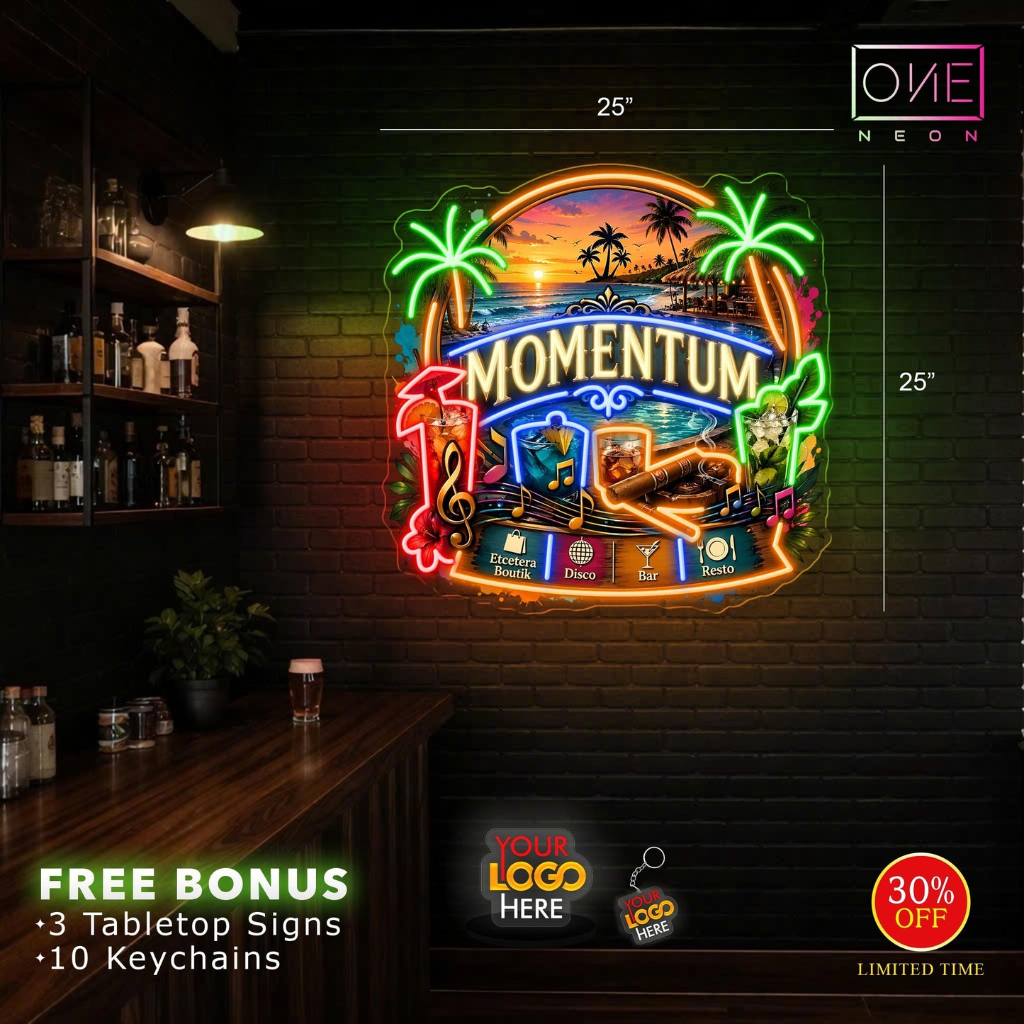 MOMENTUM | LED Neon Sign (2 signs)