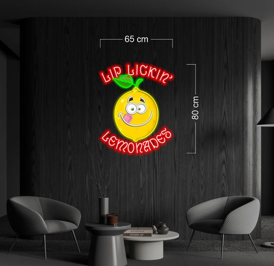 LIP LICKIN' LEMONADES  | Led Neon Sign