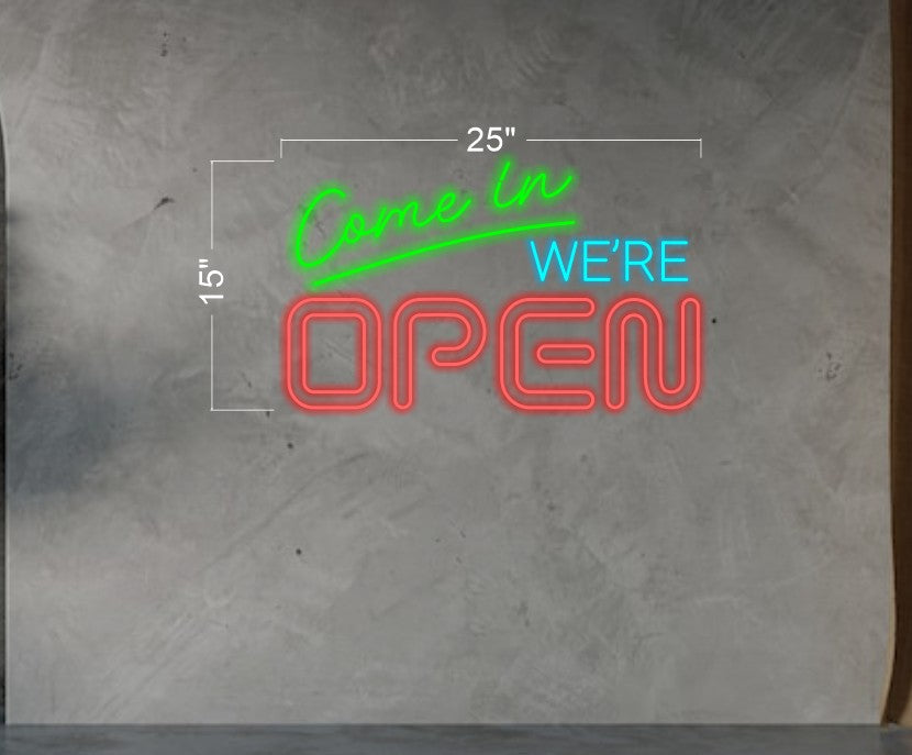 Fresh Homemade Salsa Bar+ we are open ( 2 signs)| LED Neon Sign