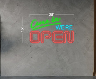 Fresh Homemade Salsa Bar+ we are open ( 2 signs)| LED Neon Sign