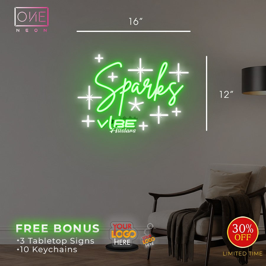 SPARKS & SURGE & VOLTAGE VIBE ALLSTARS | LED Neon Sign (3 SIGNS)