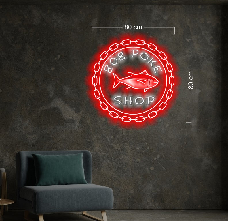 808 POKE SHOP | Led Neon Sign