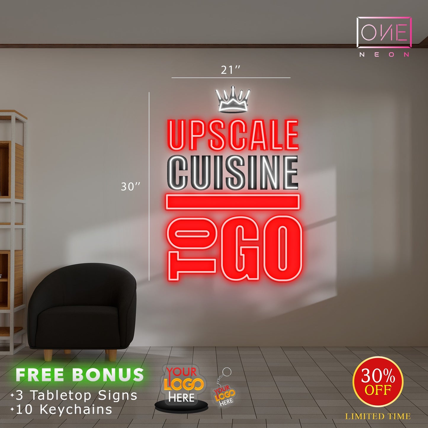 Upscale Cuisine Go | Led Neon Sign