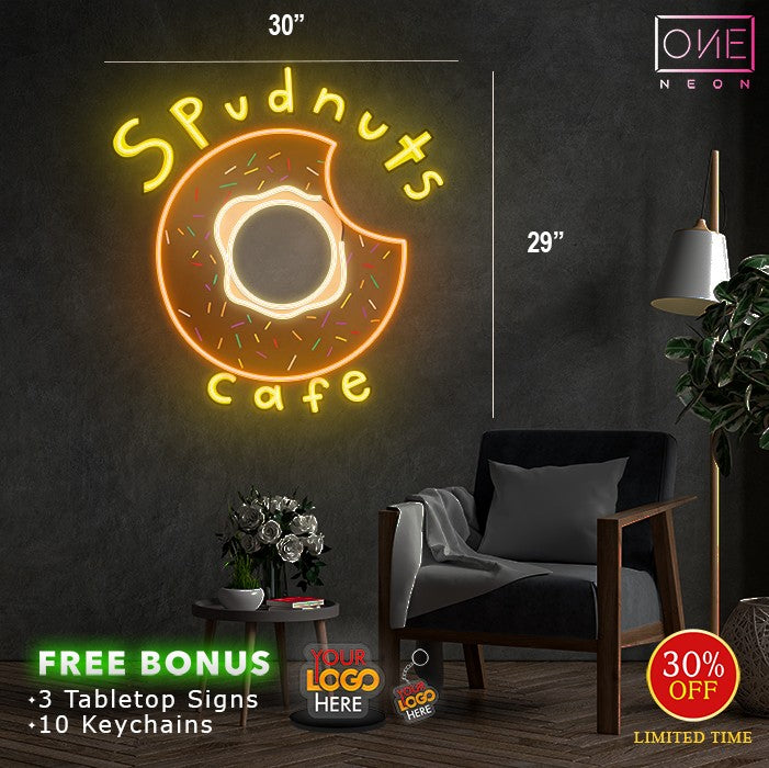 SPUDNUTS CAFE | Led Neon Sign