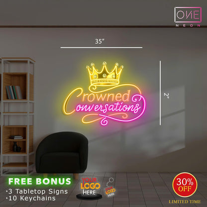 CROWNED CONVERSATION| Led Neon Sign