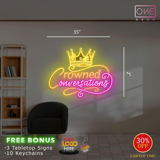 CROWNED CONVERSATION| Led Neon Sign