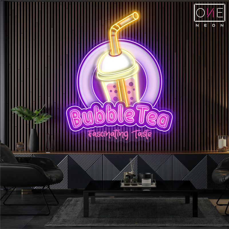 Bubble Tea Artwork Led Neon Sign