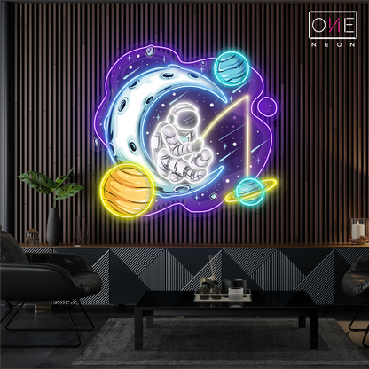 Cosmic Dreamer Artwork Led Neon Sign