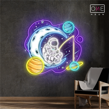 Cosmic Dreamer Artwork Led Neon Sign