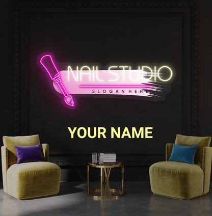 Glam Nails Studio Artwork Led Neon Sign