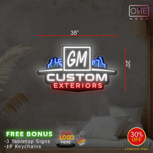 GM Custom Exteriors | Led Neon Sign (4 signs)