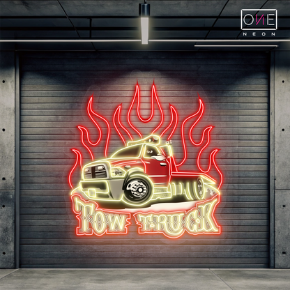 Tow Truck Artwork Led Neon Sign