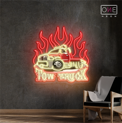 Tow Truck Artwork Led Neon Sign