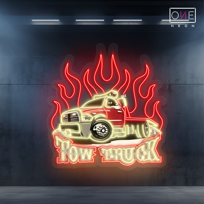 Tow Truck Artwork Led Neon Sign