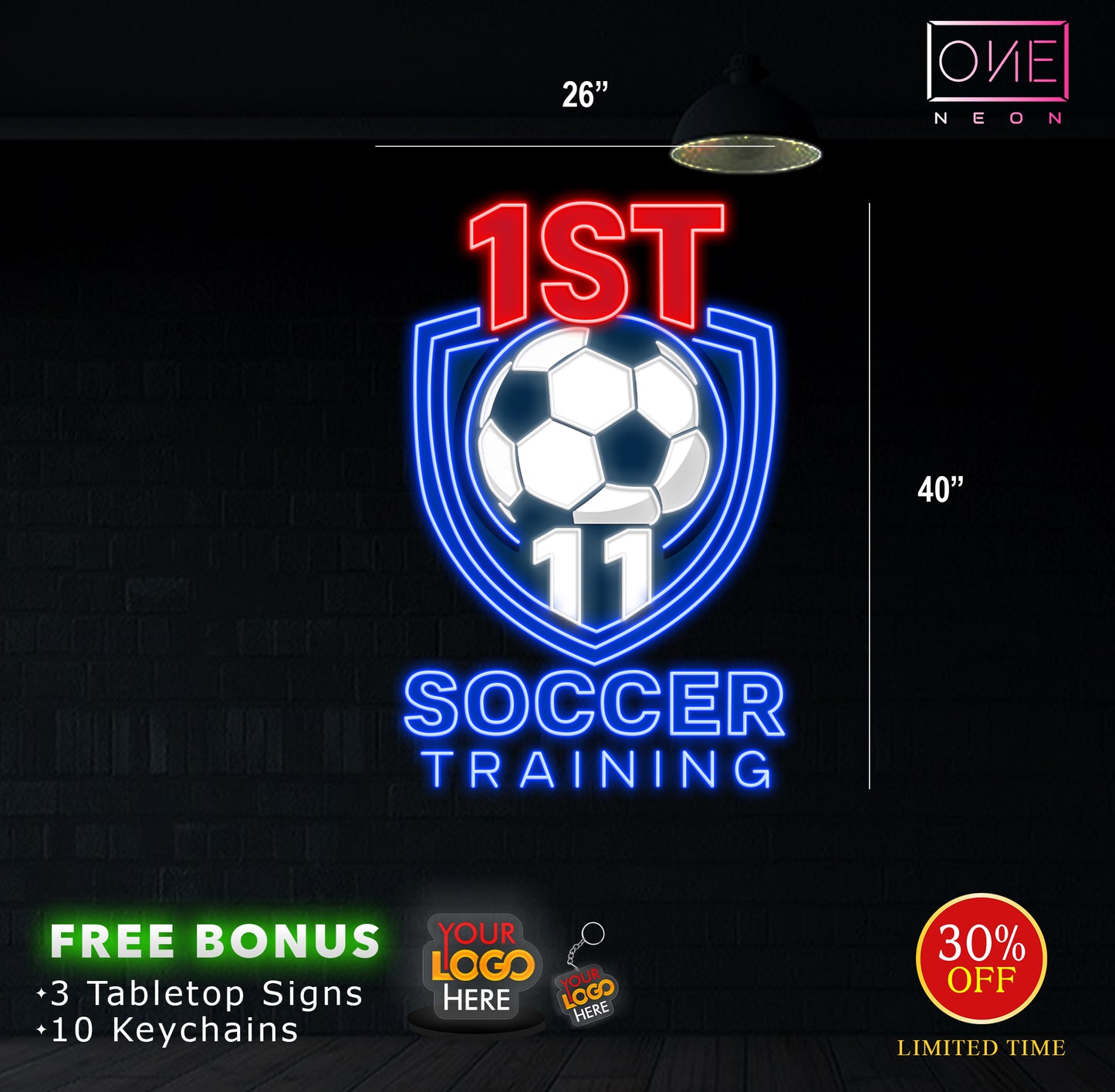 SOCCER TRAINING | Led Neon Sign (INDOOR)