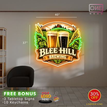 BLEE HILL BREWING | Led Neon Sign ( outdoors)