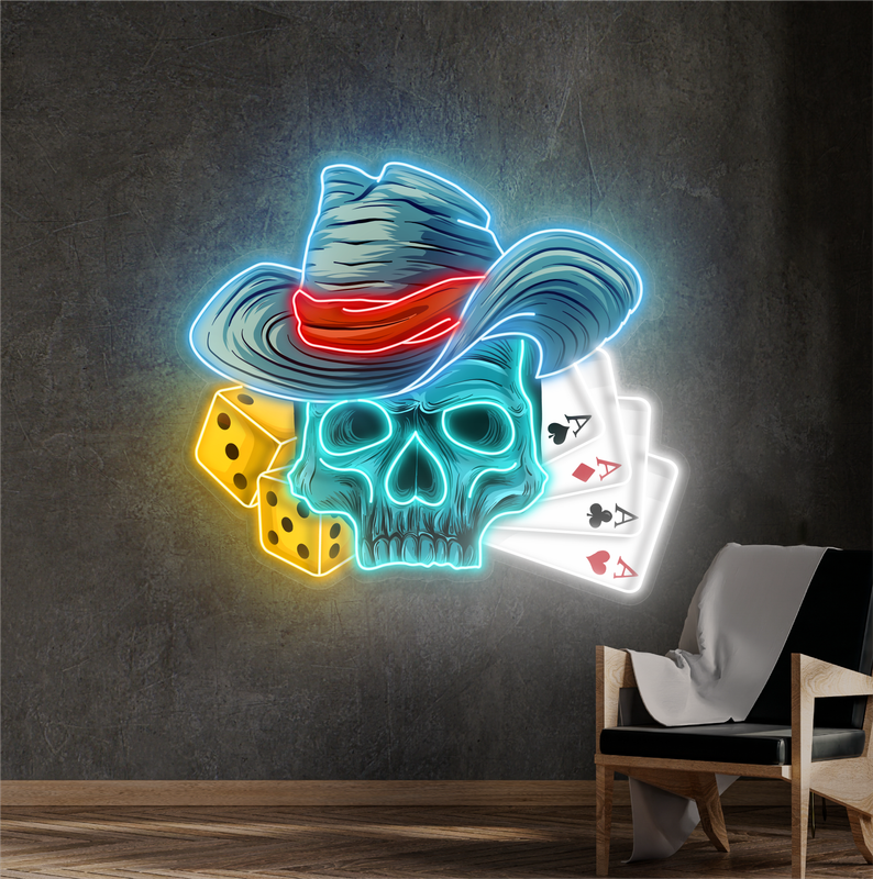 Skull of Luck Artwork Led Neon Sign