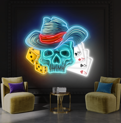 Skull of Luck Artwork Led Neon Sign