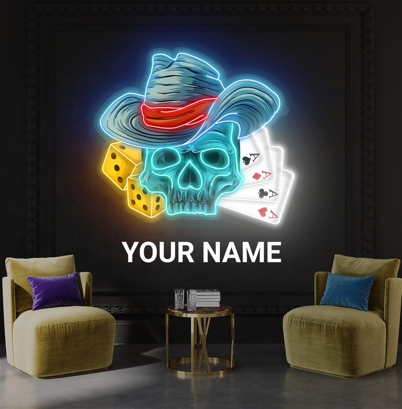 Skull of Luck Artwork Led Neon Sign