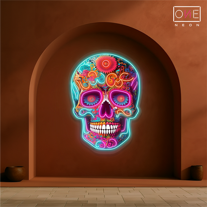 Sugar Skull Vibes Artwork Led Neon Sign