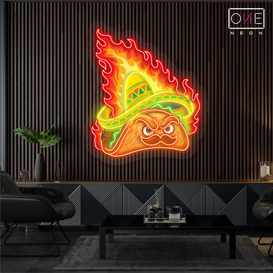 Spicy Tacos Artwork Led Neon Sign