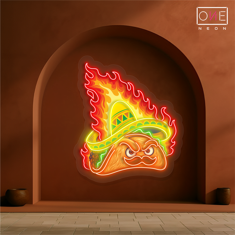 Spicy Tacos Artwork Led Neon Sign