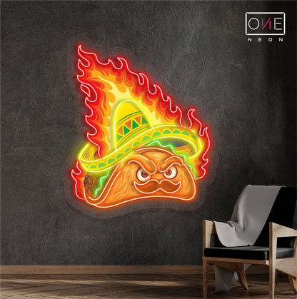 Spicy Tacos Artwork Led Neon Sign