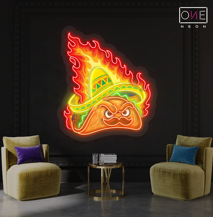 Spicy Tacos Artwork Led Neon Sign