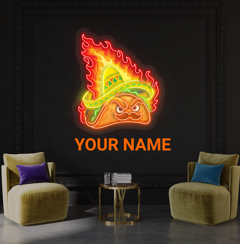 Spicy Tacos Artwork Led Neon Sign