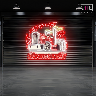 Blazing Truck Artwork Led Neon Sign