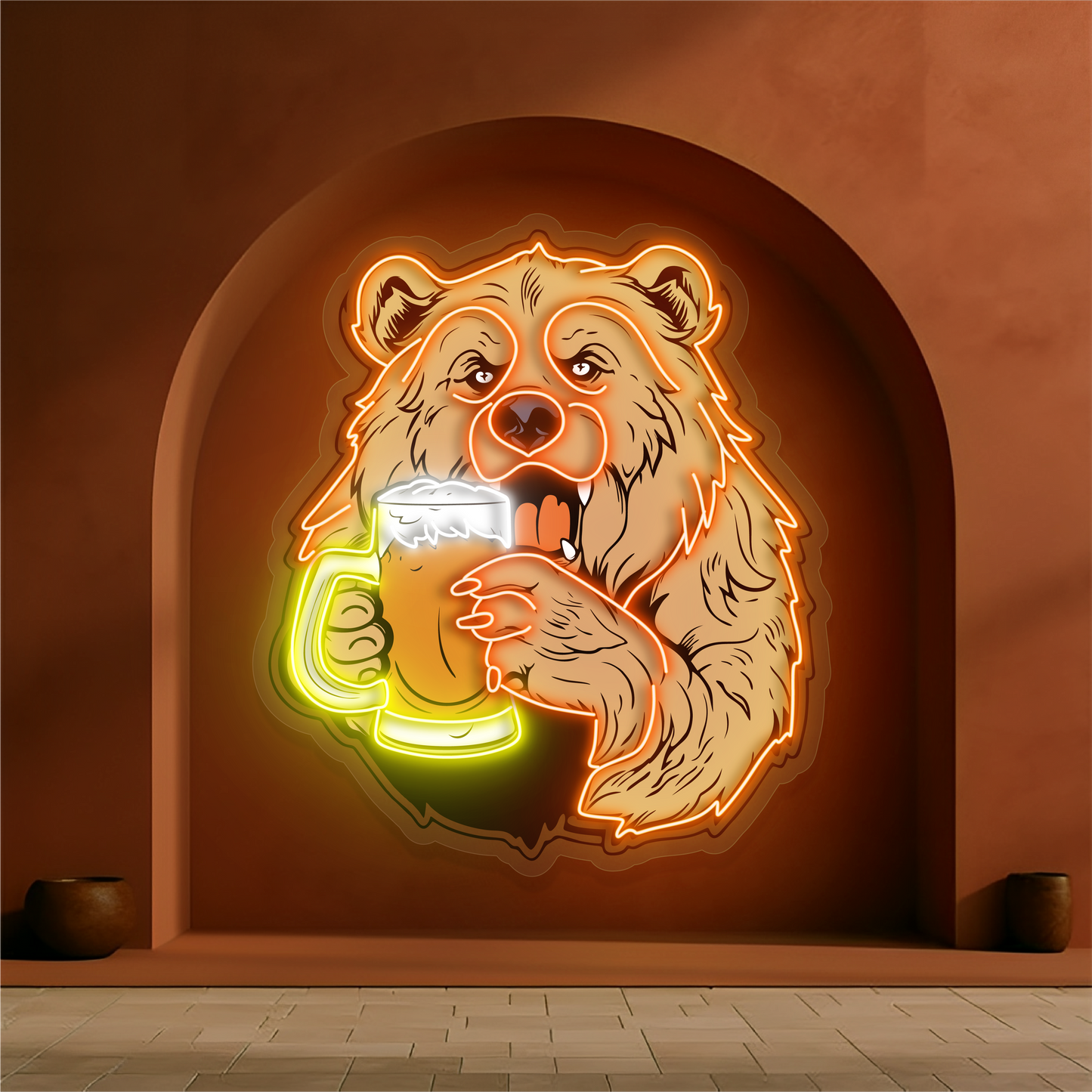 Bear Brew Artwork Led Neon Sign