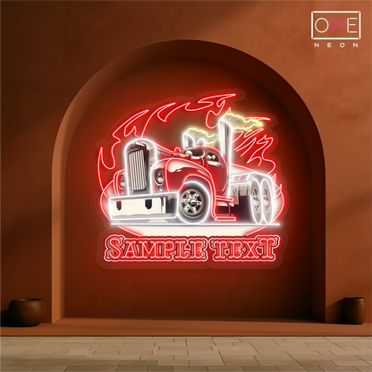 Blazing Truck Artwork Led Neon Sign