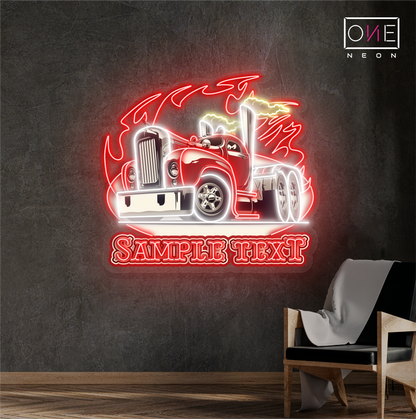 Blazing Truck Artwork Led Neon Sign