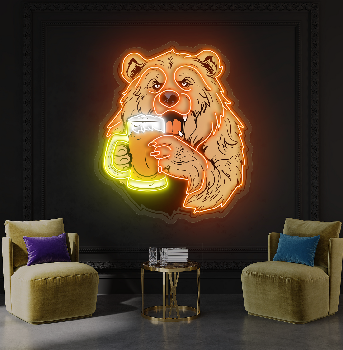 Bear Brew Artwork Led Neon Sign