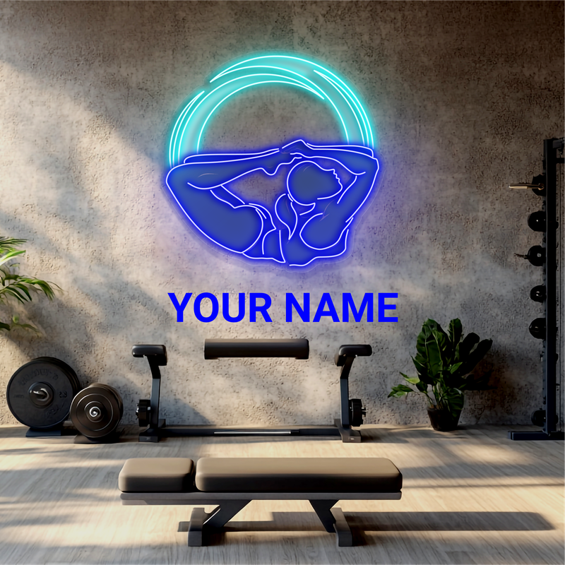 Lunar Flow Yoga Artwork Led Neon Sign