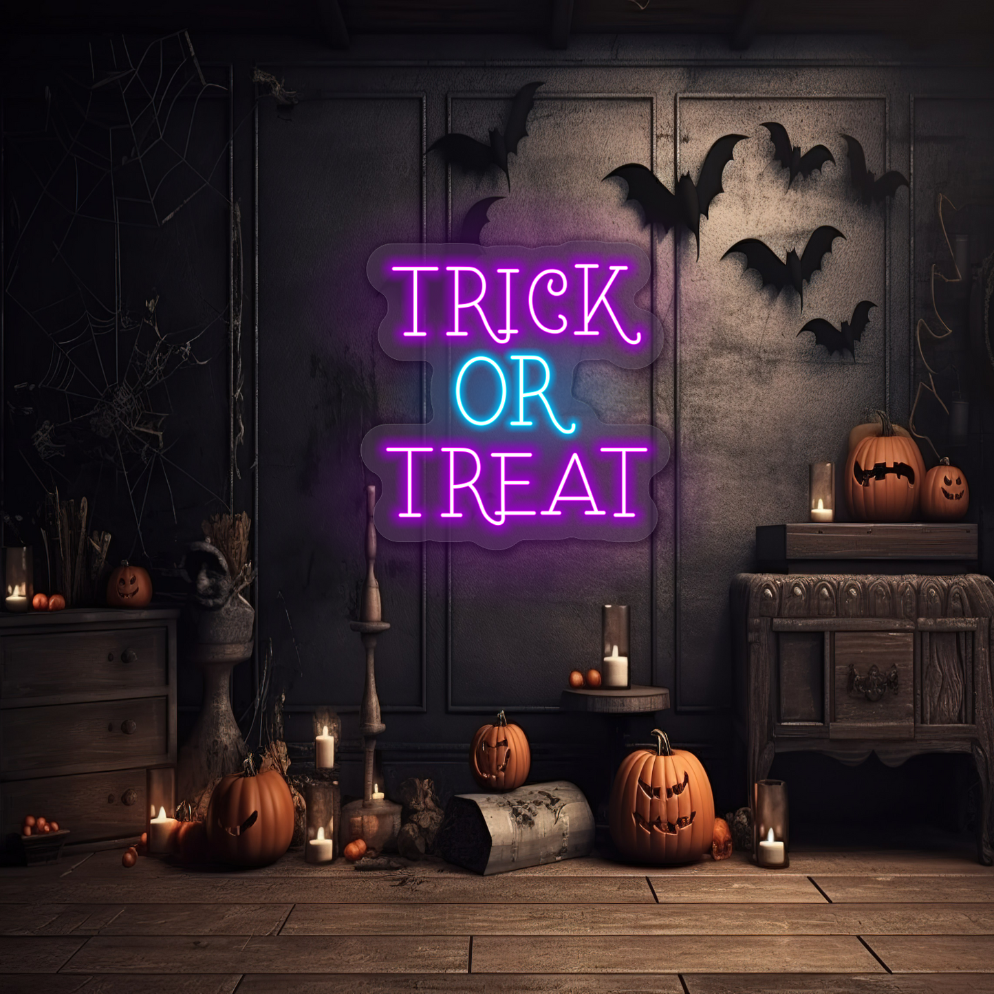 Trick Or Treat LED Neon Sign