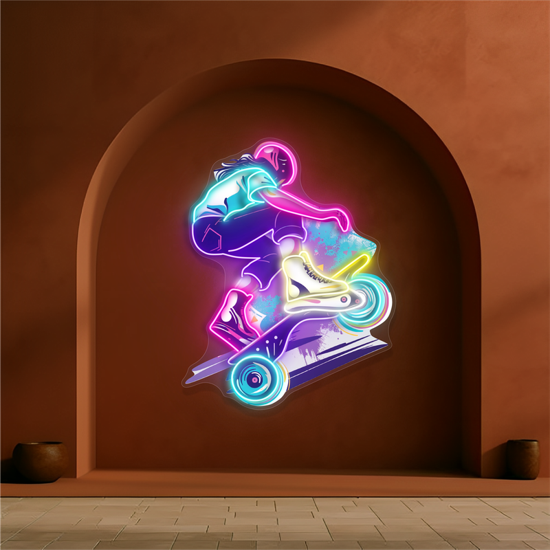 Skater Thrill Artwork Led Neon Sign