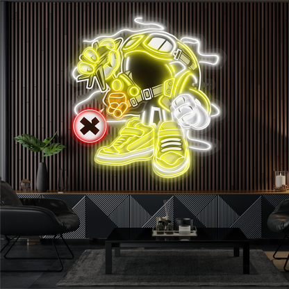 Battle Bot Artwork Led Neon Sign