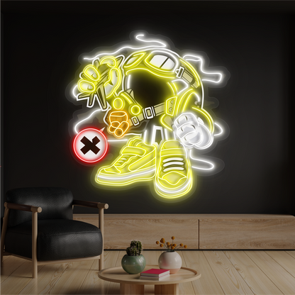 Battle Bot Artwork Led Neon Sign