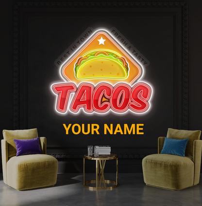 Tacos Artwork Led Neon Sign