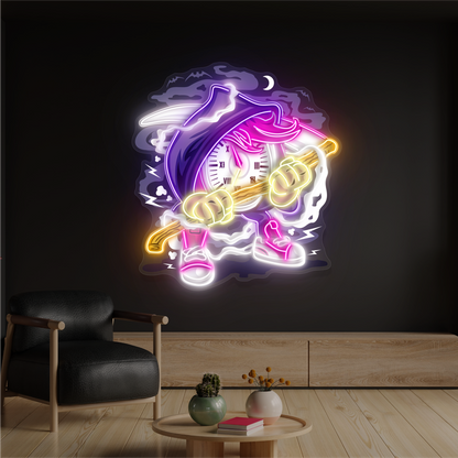 Timekeeper Grim Artwork Led Neon Sign