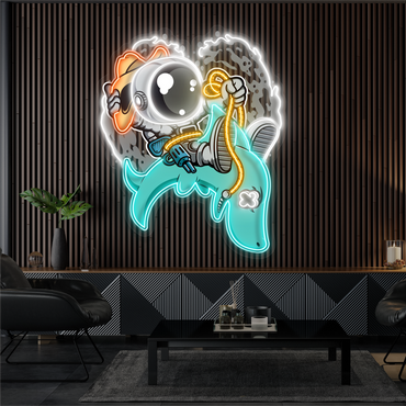 Astronaut Rodeo Artwork Led Neon Sign