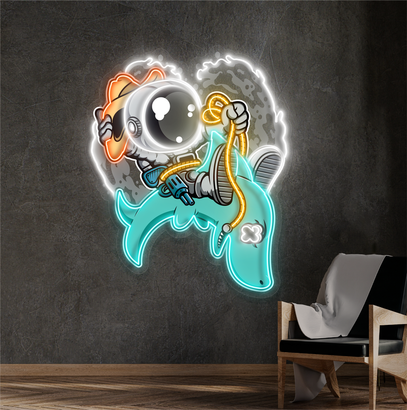 Astronaut Rodeo Artwork Led Neon Sign