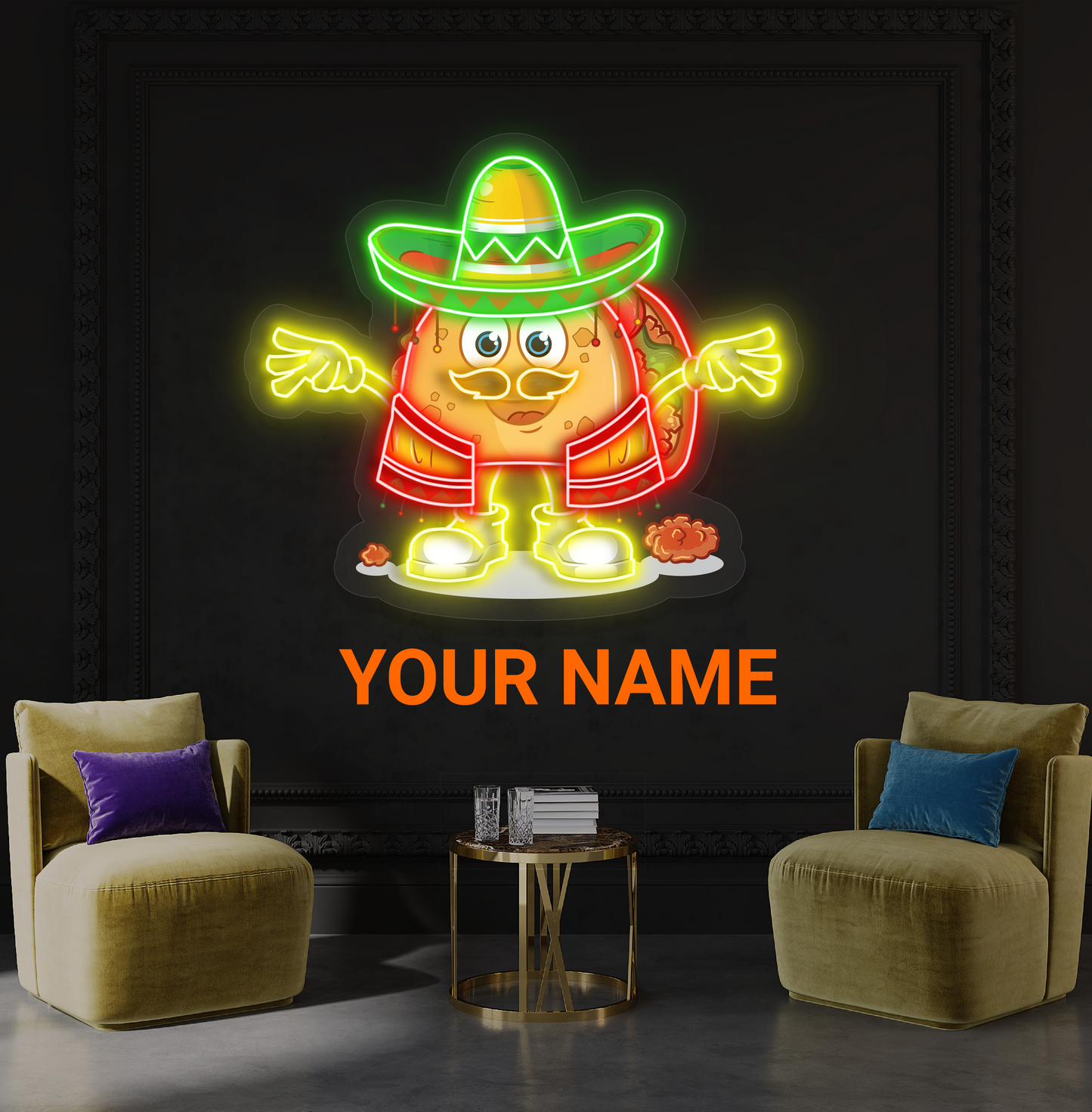 Fiesta Taco Artwork Led Neon Sign