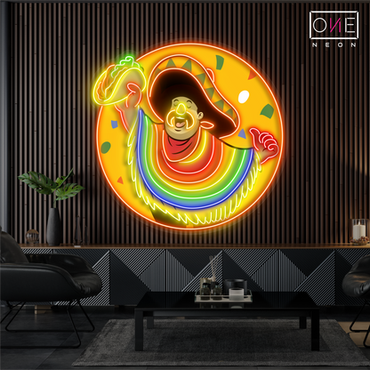 Taco Hombre Artwork Led Neon Sign