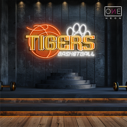 Tigers Basketball Artwork Led Neon Sign