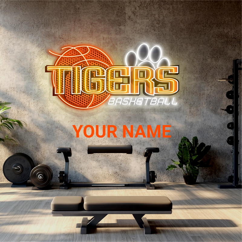 Tigers Basketball Artwork Led Neon Sign