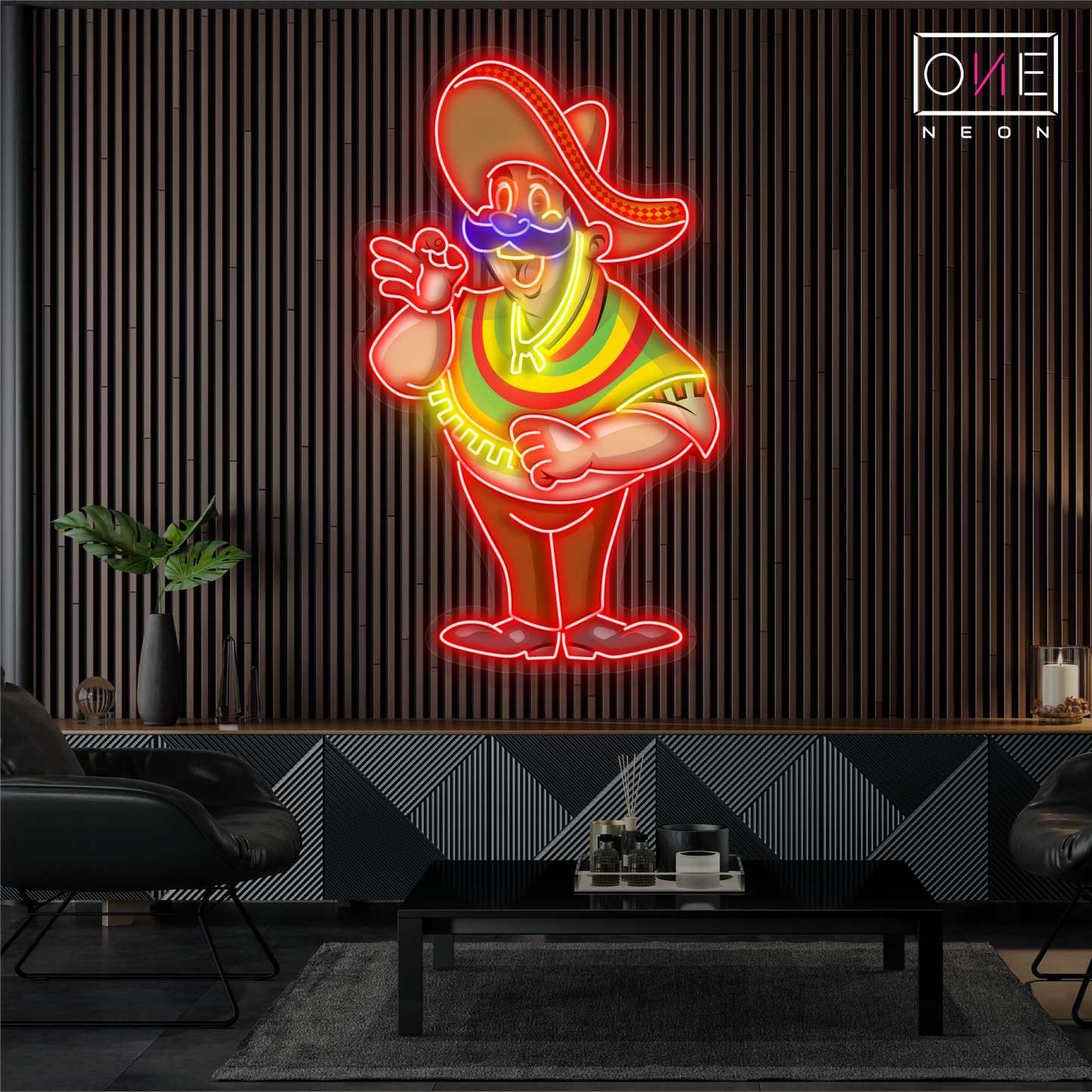 Mustache Amigo Artwork Led Neon Sign