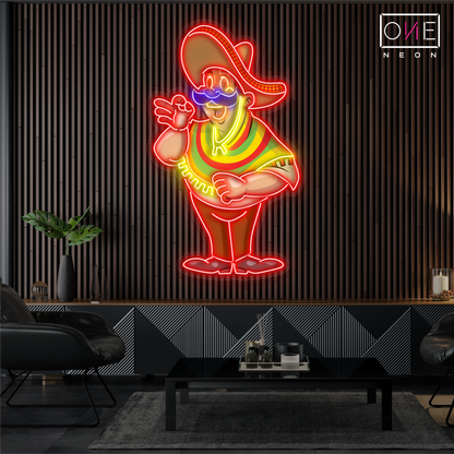 Mustache Amigo Artwork Led Neon Sign