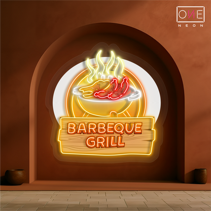 Barbeque Grill Artwork Led Neon Sign